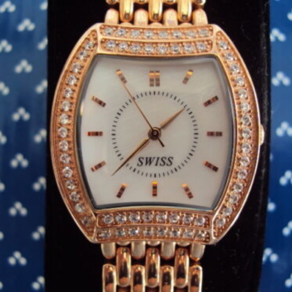 ROSE~TONE Panther Link Watch w/ Oblong Face